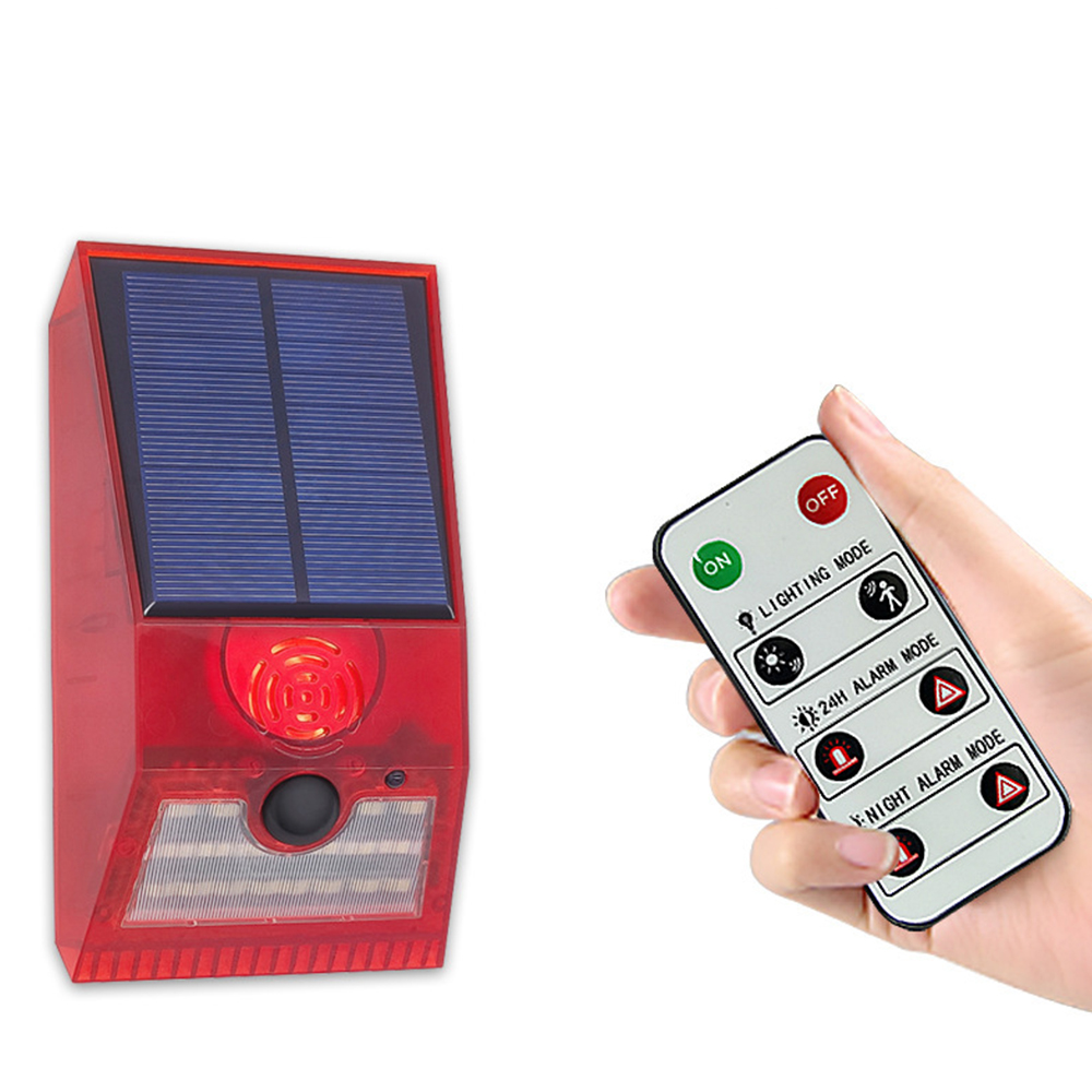 Pir Motion Sensor - ไฟเตือนภัยพลังงานแสงอาทิตย์อเนกประสงค์พร้อมรีโมทคอนโทรล เซ็นเซอร์ตรวจจับการเคลื่อนไหว PIR สำหรับความปลอดภัยในบ้าน สวน และผนังภายนอก