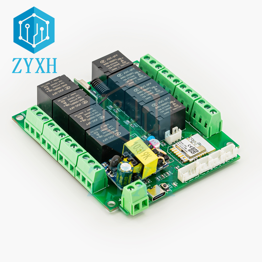 Relay Module 4 Channel - Tuya รีเลย์ควบคุมระยะไกล8ช่องสัญญาณ wifi/zigbee สนับสนุนการแสดงสถานะวงจร4ทาง + การควบคุมอินพุต4ความชื้นและอุณหภูมิ