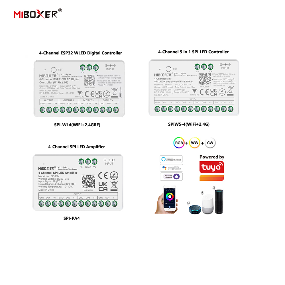 Miboxer SPIW5-4 5in1 SPI คอนโท - Ws2812B บทวิจารณ์และราคา