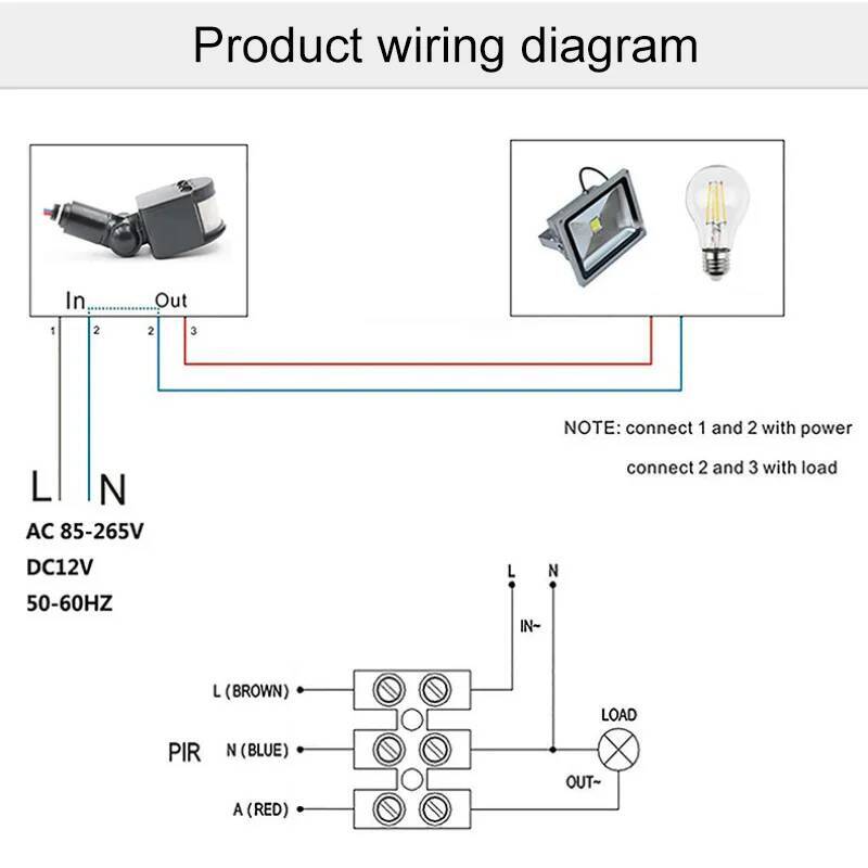 Motion Sensor สวิตช์ PIR Light - Pir Motion Sensor บทวิจารณ์และราคา