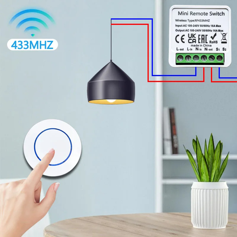 สวิตช์ไฟไร้สาย 433HMz รีเลย์รั - Ir Remote Module บทวิจารณ์และราคา